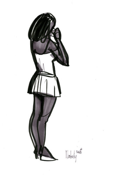 395x600 Female Back Drawings