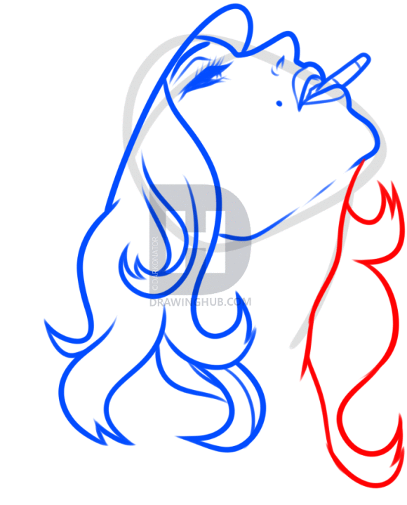 580x720 Back Of Girls Head Drawing