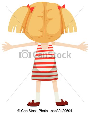375x470 Back Side Of Little Girl Illustration