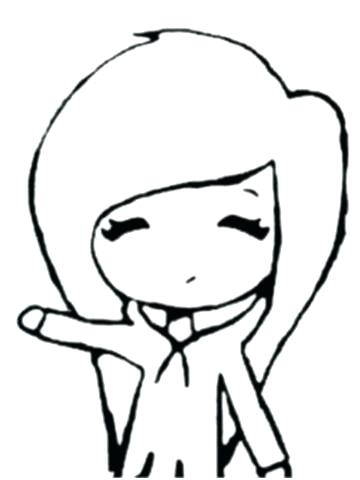 360x480 Girl Coloring Pages Pretty Printable Template Chibi Body