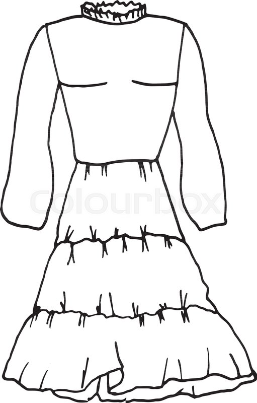 511x800 Illustration Of Clothes Line Drawing Stock Vector Colourbox