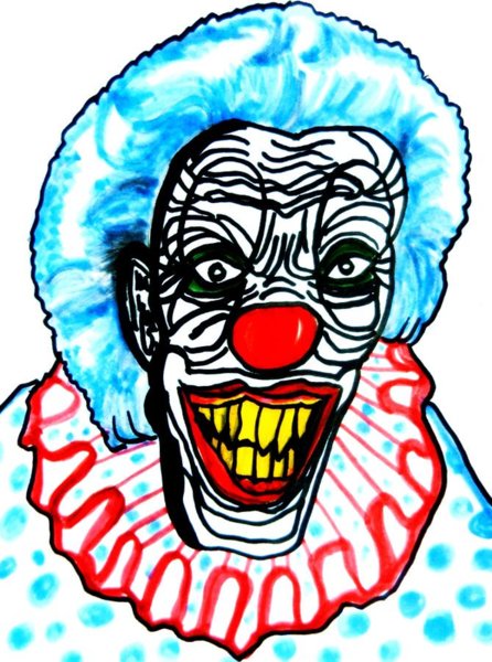 446x600 Scary Clown Drawings Fine Art America