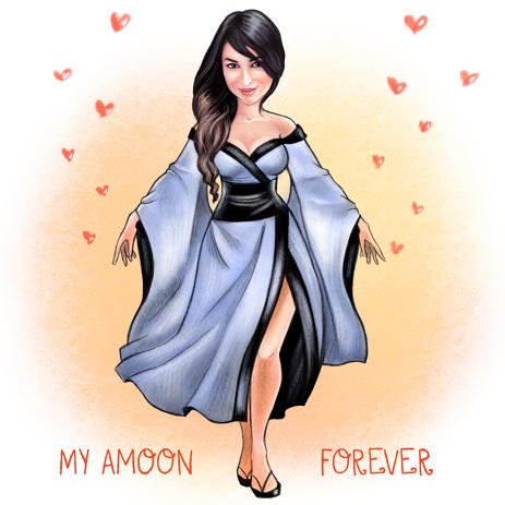 463x463 Drawing Women From Photo With Colored Pencils Romantic Gifts