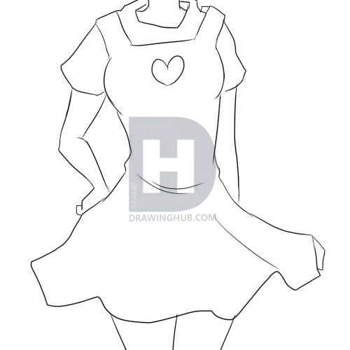 500x500 How To Draw Cute Girls, Step