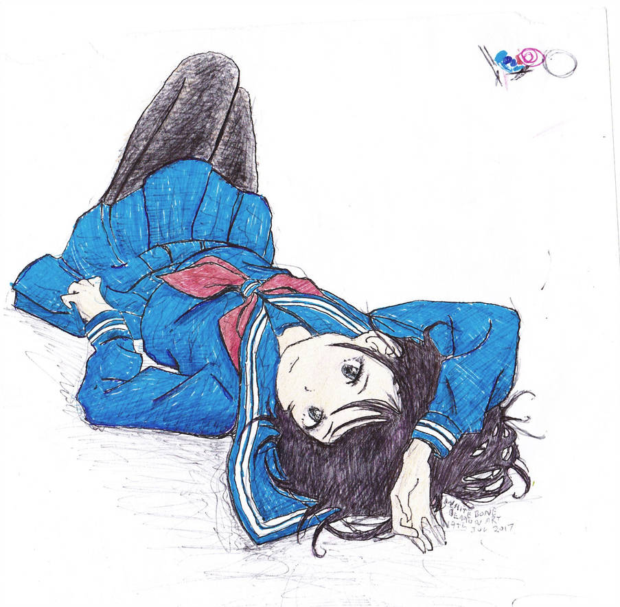 903x885 Day Dreaming Girl Sketch