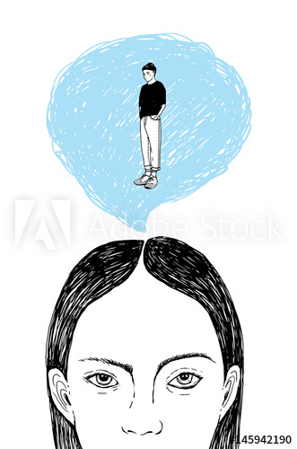 331x500 Girl Thinking In The Boy She Loves Woman Dreaming About Man