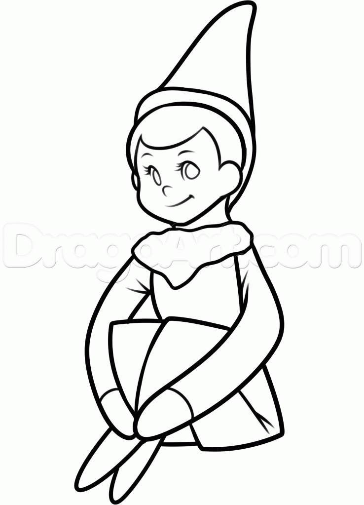 738x1023 Christmas Girl Elf Coloring Pages Elegant Best Elfs Images