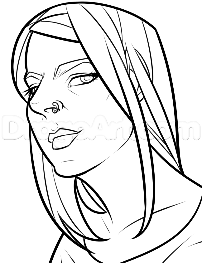 648x843 How To Draw A Comic Girl Face, Step