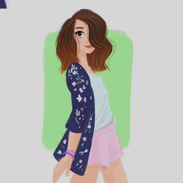 640x640 Clip Art Girl Face Drawing Tumblr