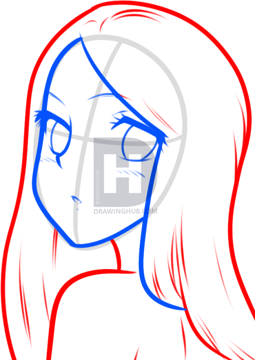 511x720 How To Draw A Simple Anime Girl, Step