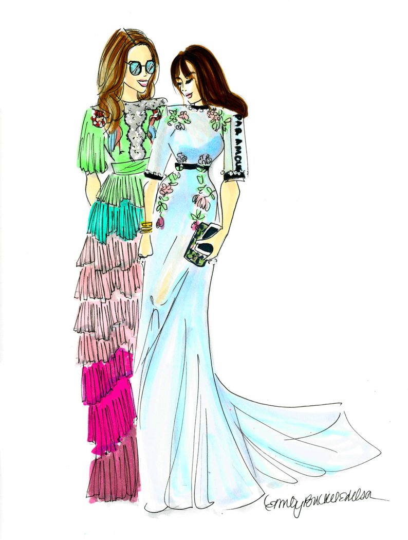 794x1050 fashion illustration print gucci girls fashion etsy