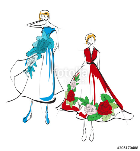 464x500 fashion illustration stylish fashion models fashion girl sketch