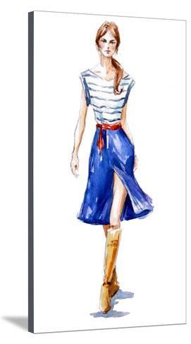 271x488 Street Fashion Fashion Illustration Of A Girl Walking Summer