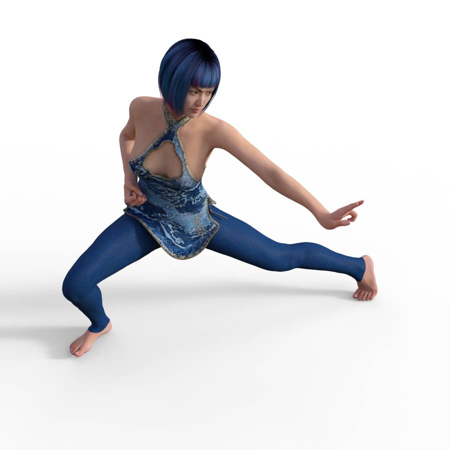 900x900 figure drawing pose offemale, martial art, kneeling, fighting