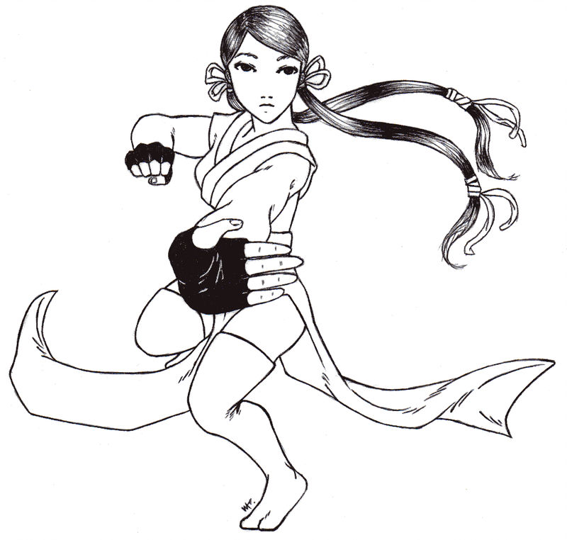 800x762 Fighting Girl