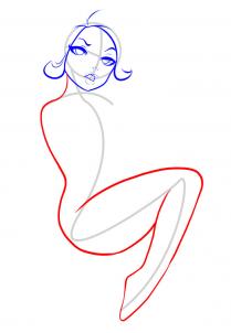 209x302 how to draw a pinup girl, step