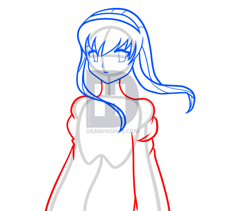 781x720 How To Draw An Anime Angel, Angel Girl, Step