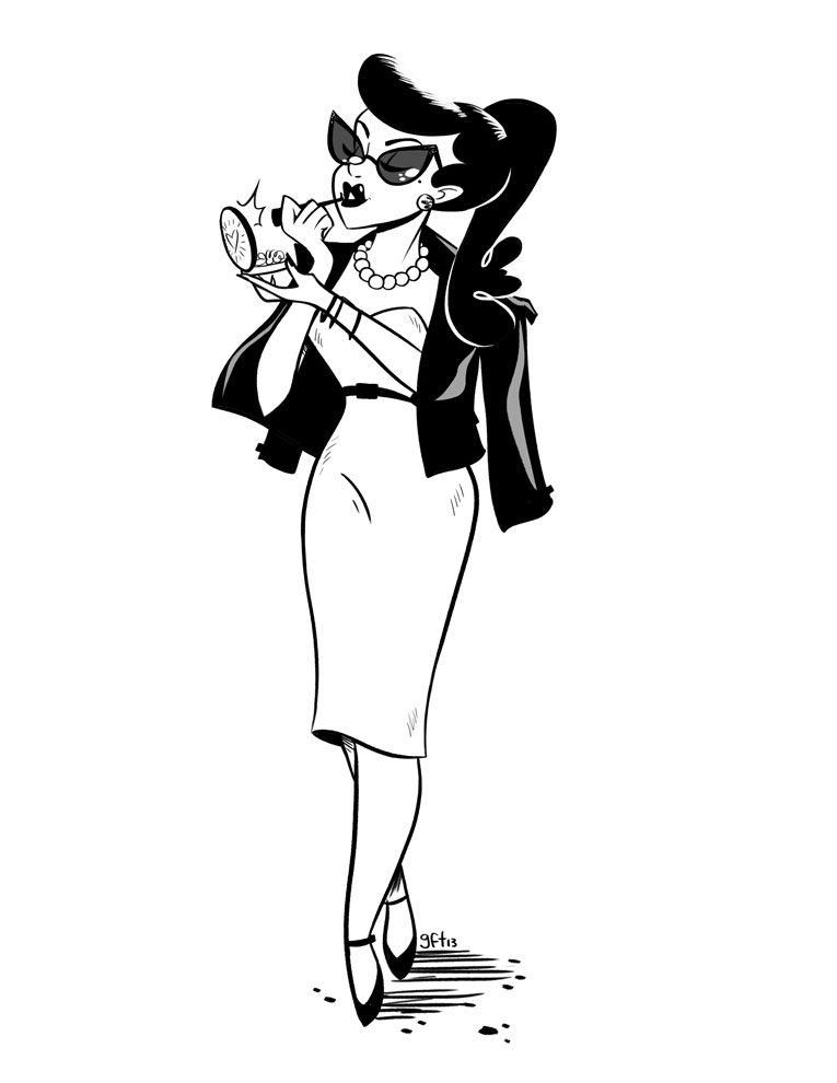 765x990 Greaser Drawing Girl Hair For Free Download