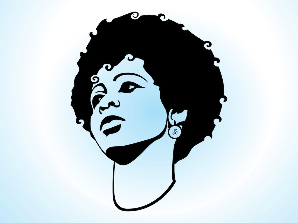 1024x767 Girl With Afro Hair Vector Art Graphics