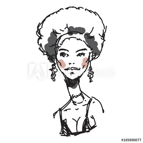 500x500 Fashion Sketch Of Beauty Model Hand Draw Fashion Illustration