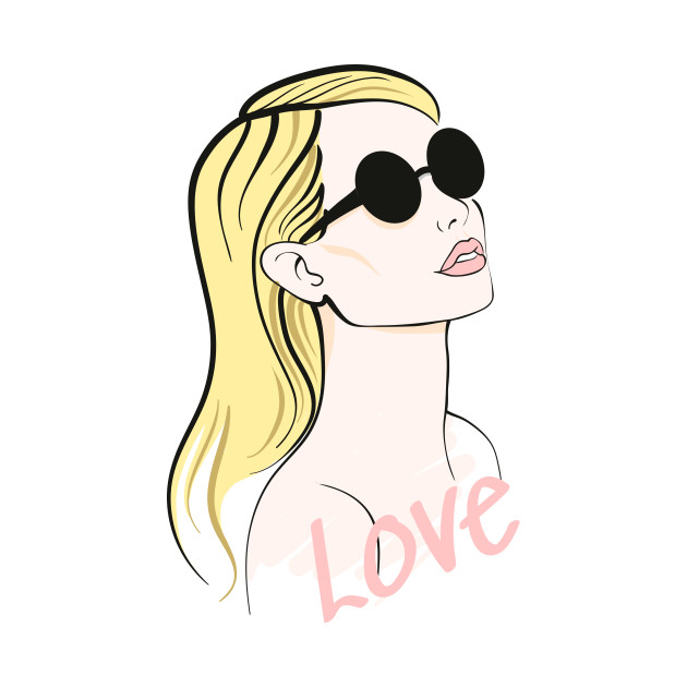 630x630 hand drawn glamour girl