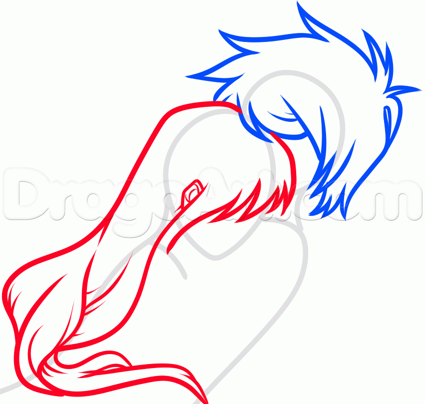 851x809 How To Draw An Anime Hug, Step