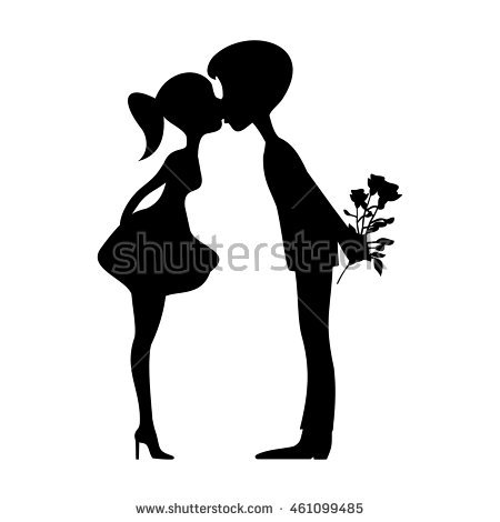 450x470 Boy And Girl Hugging Silhouette