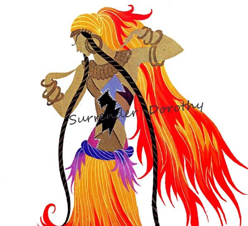 794x723 Gyspy Dancer Girl Costume Lido Paris France Vintage Erte' Etsy