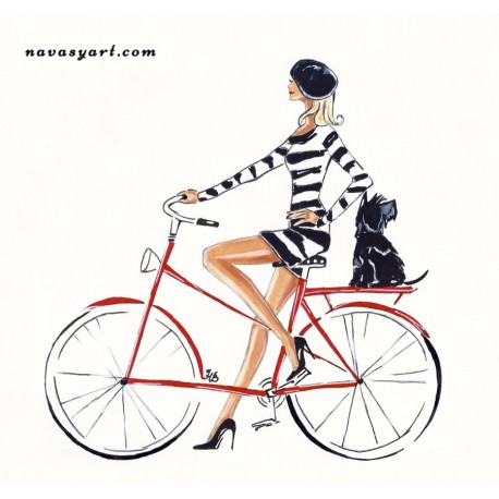 458x458 Paris Girl On A Bicycle