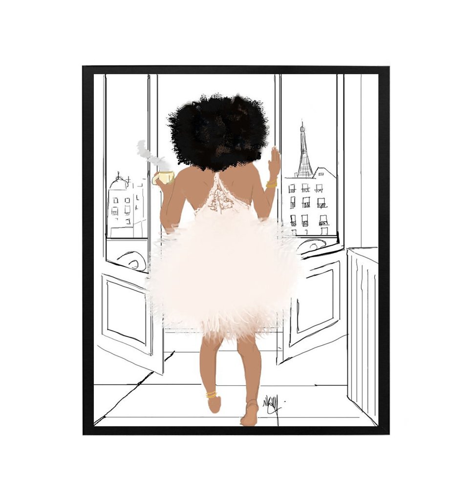 960x1024 Bonjour Paris Art Print Nicholle Kobi