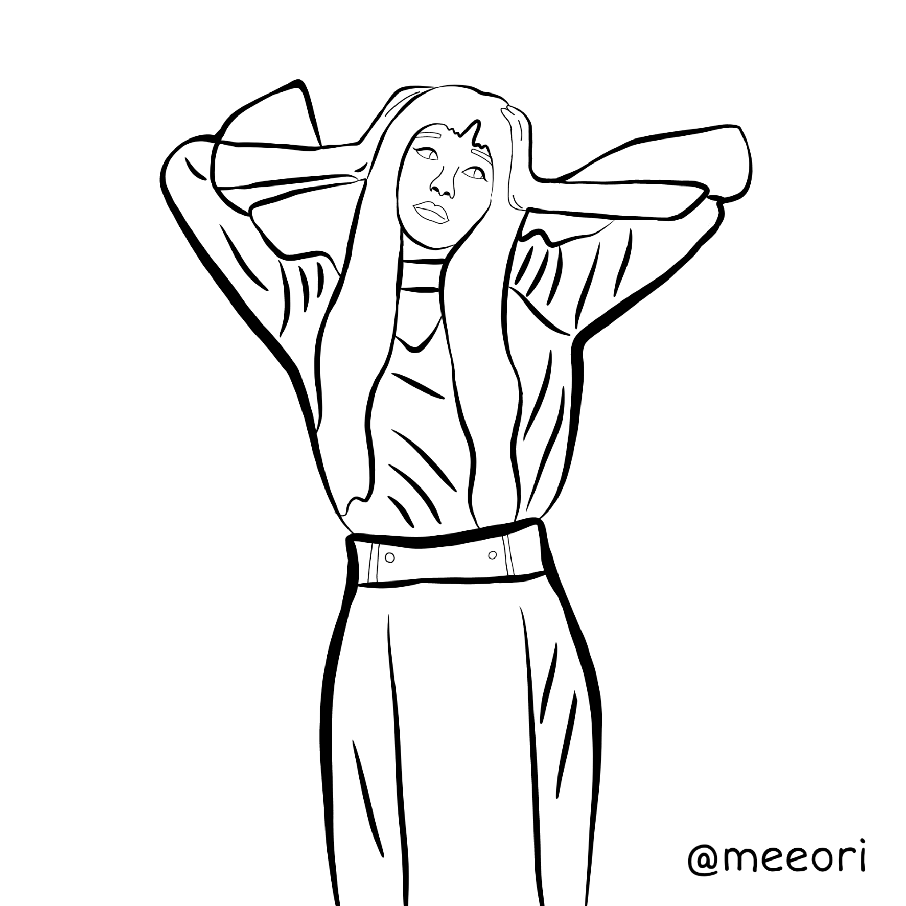 1773x1773 Seulgi Redvelvet Kpop Outline Drawing Draw Girl Girls
