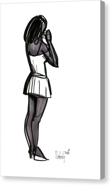371x622 Girl With A Looking Glass Drawing