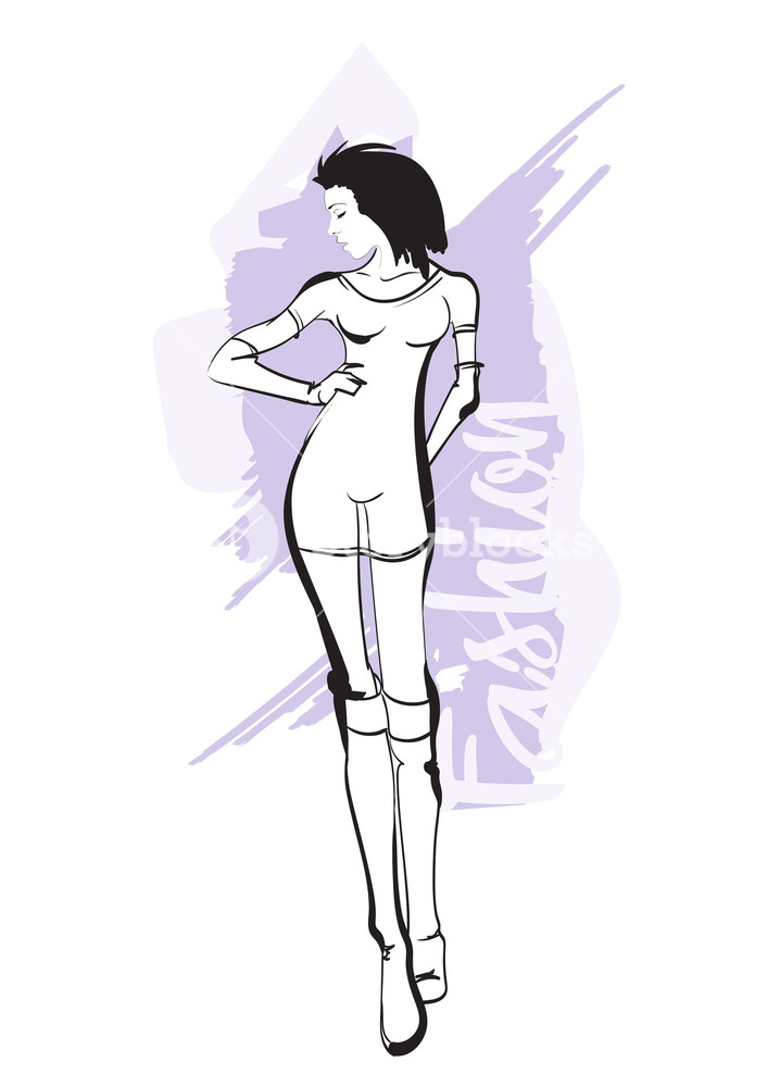 718x1000 fashion girl sketch fashion illustration drawing fashion model