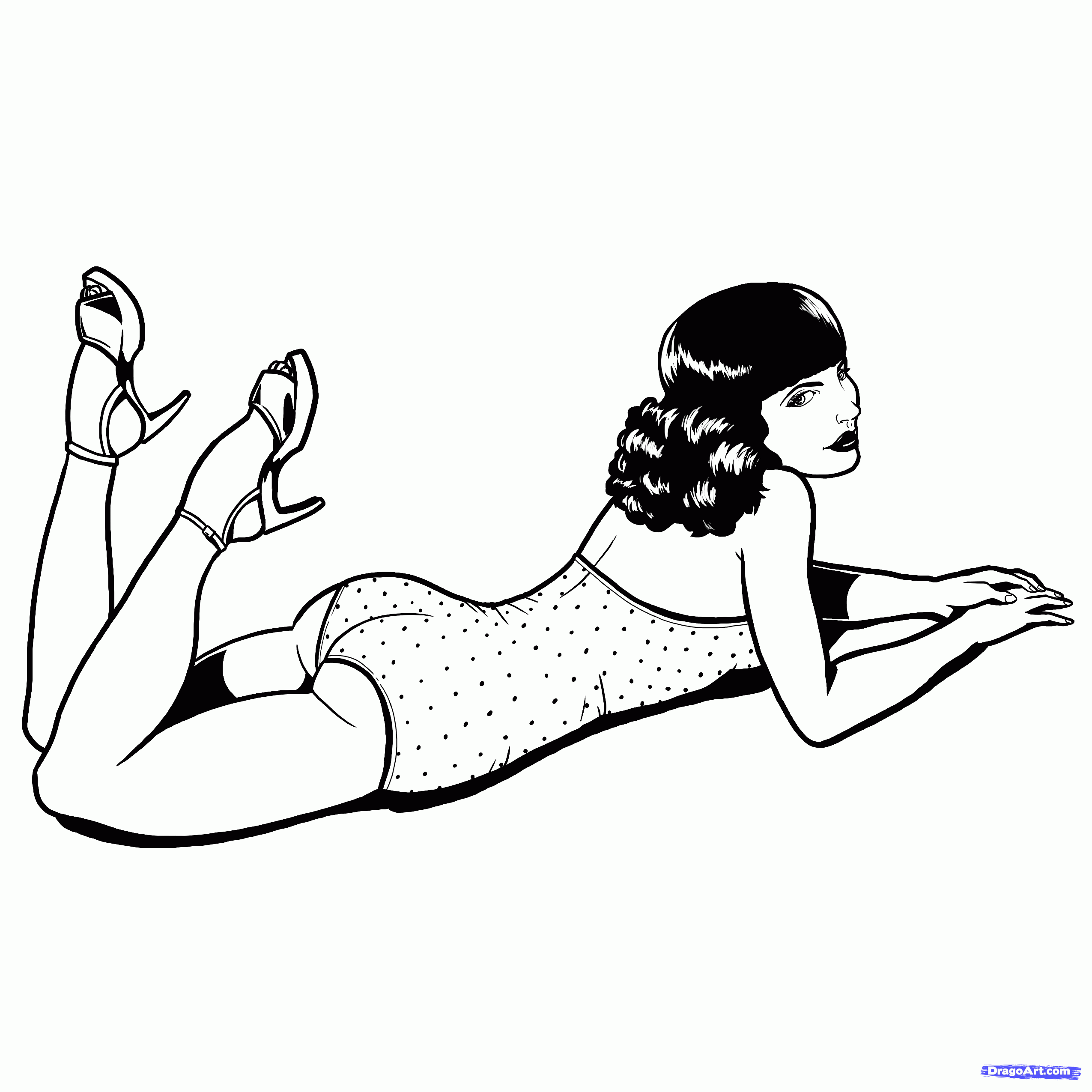 2550x2550 Pin Up Girl Drawings