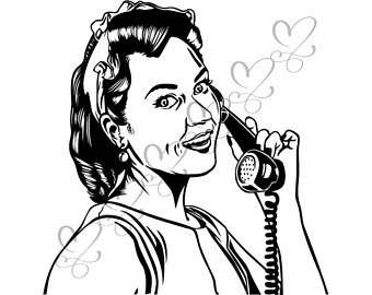 340x270 pinup girl drawing etsy