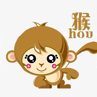 336x336 cute cartoon monkey, monkey, cartoon animals, cute cartoon png