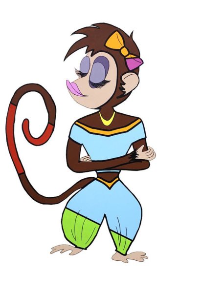 458x600 Monkey Girl Paintings