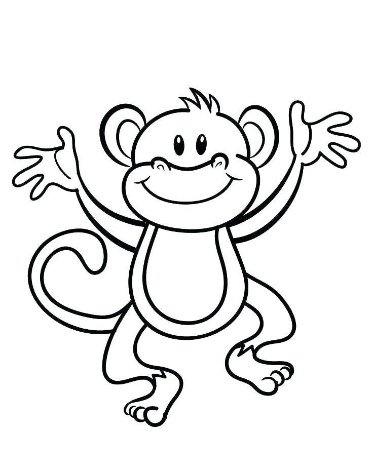 736x932 Cute Monkey Drawings