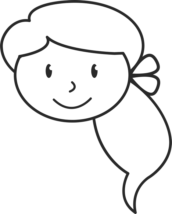 564x700 Collection Of Free Ponytail Drawing Nose Download On Ui Ex