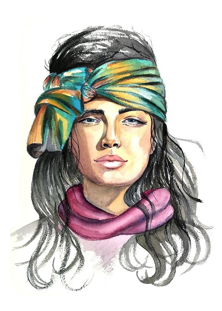 770x1078 Desert Girl Painting