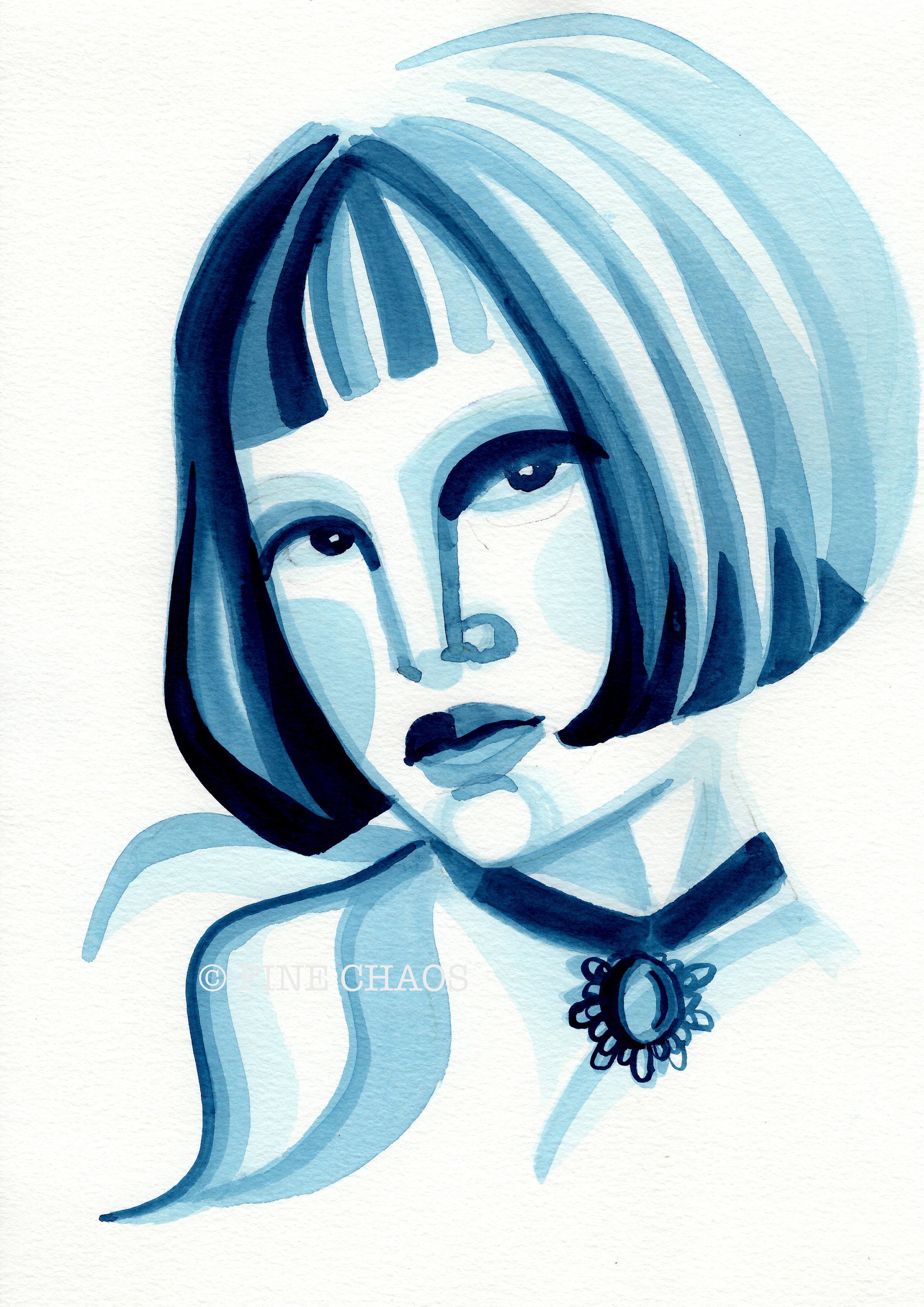 2121x3000 No Girl Portrait Abstract Painting Fine Art Print In Etsy