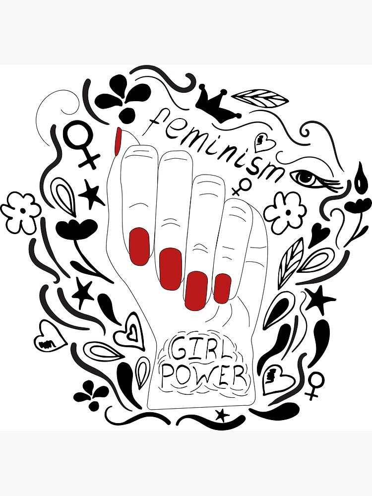 750x1000 girl power feminism concept canvas print