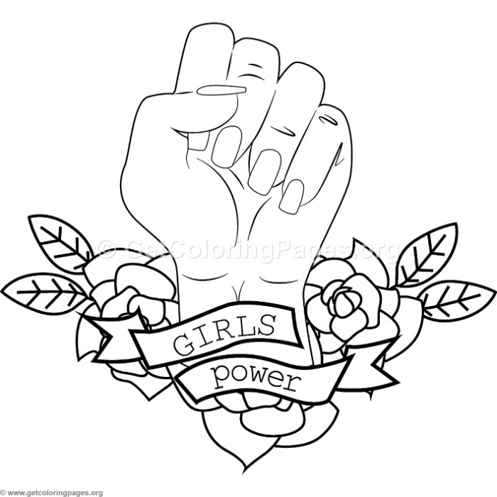 700x700 Girls Power Coloring Pages