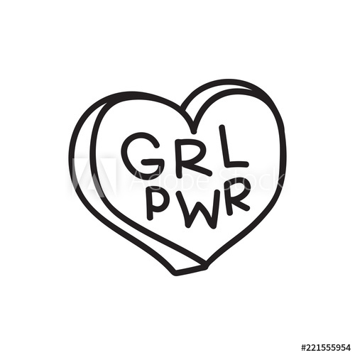 500x500 grl pwr short quote girl power cute hand drawing illustration