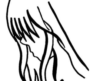 340x270 Girl Profile Print Etsy