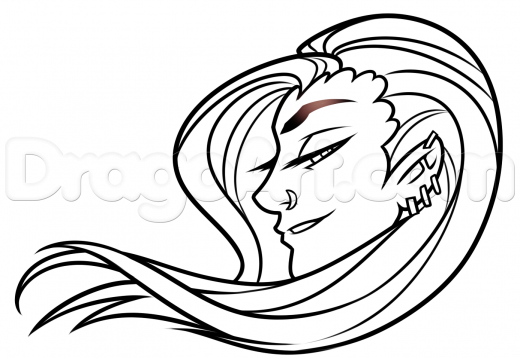 520x358 Learn How To Draw A Girl Profile, Faces, People, Free Step