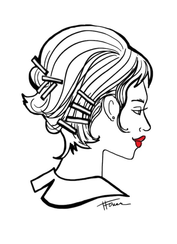 600x825 Profile Of A Girl With Bobby Pins