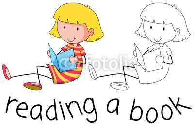 400x260 Doodle Girl Reading A Book Buy Photos Ap Images Detailview