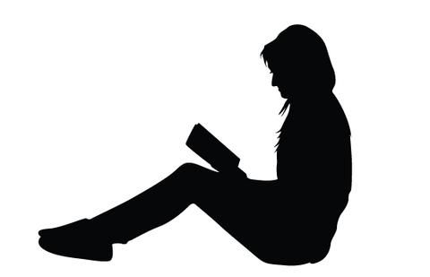 480x309 Collection Of 'silhouette Girl Reading Book' Download More Than