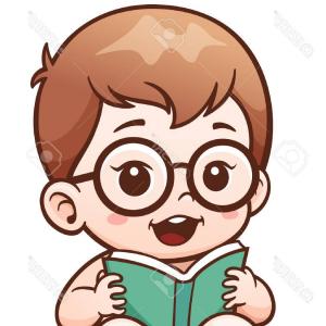 300x300 Stock Illustration Princess Girl Reading Book Cute Watercolor